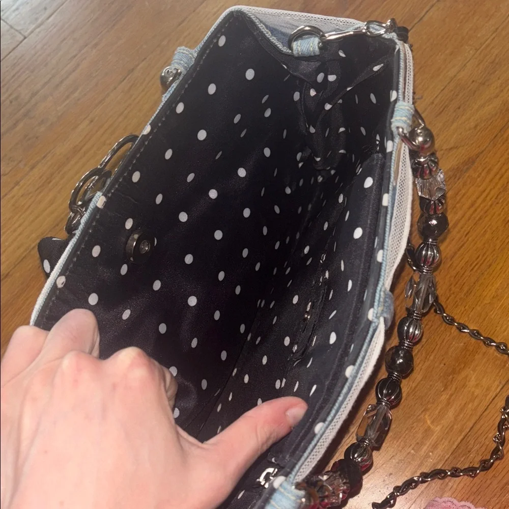 Jeans Beaded Purse